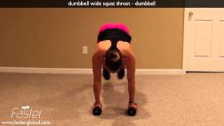 dumbbell wide squat thrust   dumbbell mov