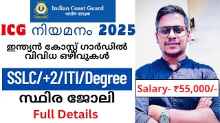 Indian Coast Guard Recruitment 2025 | Fireman,Store Keeper, MTS & Driver Posts | Defence Jobs