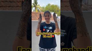 Engagement Mehandi design❤️ marriage series #engagement #minivlog #srivanivlogs #dailyvlogs #shorts