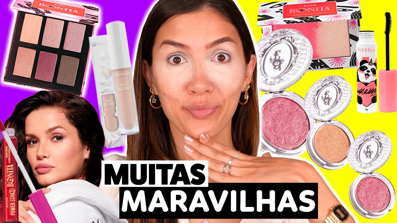 TESTANDO MAKES da JULIETTE com AVON, BRUNA TAVARES, CORRETIVO QUE DEU ERRADO e mais