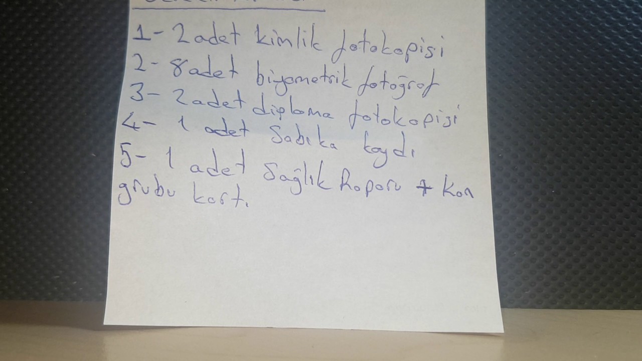 2017 Ehliyet için gerekli belgeler (GÜNCEL) YouTube