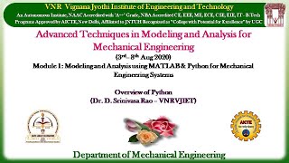 Overview of Python - ATMA 2020  S - 9 by Dr. Srinivasa Rao # 06/08/2020 screenshot 5