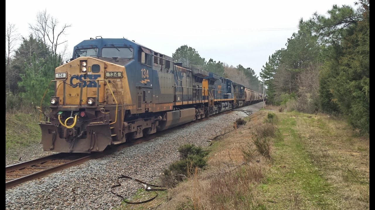 CSX Corn Train G143 With CSX Leader 134 At Chester SC On The CSX Monroe ...