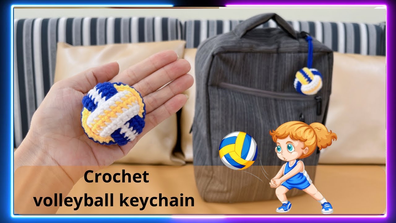 33 Crochet Volleyball Keychain Móc quả bóng chuyền cực nhanh MaChi