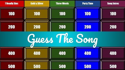 Guess the Song: Jeopardy-Style Music Quiz #86