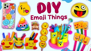 10 DIY Emoji Things -School Supplies  - Fidget Toy and more
