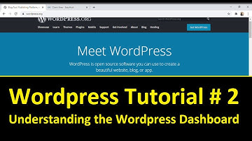 Wordpress Tutorial # 2 - Understanding the Wordpress Dashboard | Wordpress | Dashboard