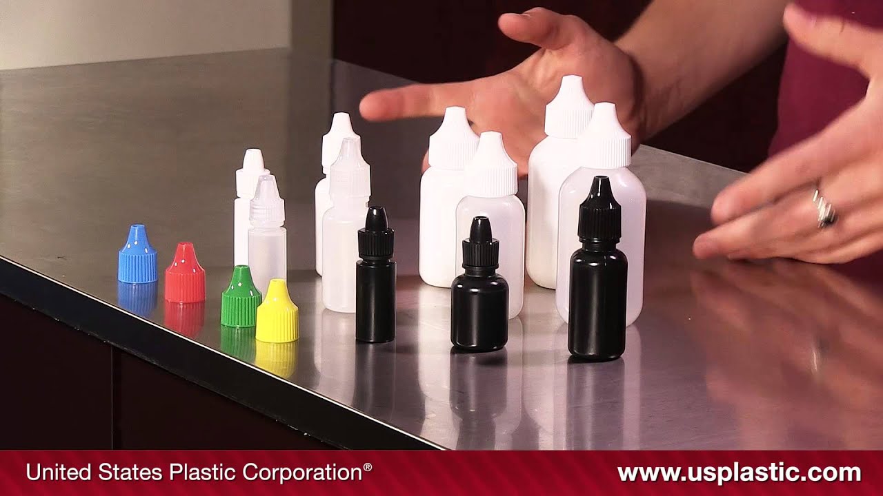 CYLINDER AND BOSTON ROUND BOTTLES WITH DROPPER CAPS | U.S. Plastic Corporation® | Product Spotlight