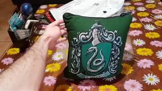 Hogwarts School Slytherin Cushion From Harry Potter Primark New In Plastic Bag Unboxing