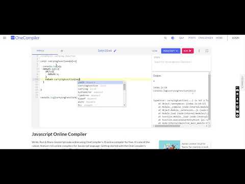 Infinite Currying Function