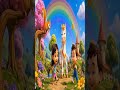🌈 Rainbow World Horse Dance 🐴✨  Viral Kids Animation  viral shorts