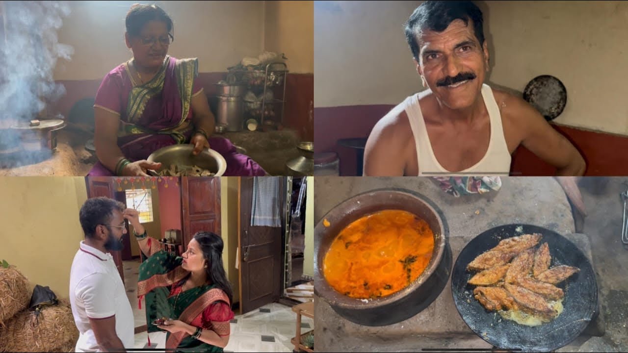 कोकणातली वटपोर्णिमा❤️ आई पप्पांनी बनवले मांदेली च कालवण आणि हलवा फ्राय🥰