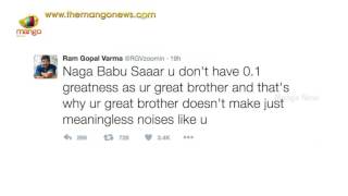 Rgv Counter Tweets To Nagababu Sensational Comments At Khaidi No 150 Pre  Release Event
