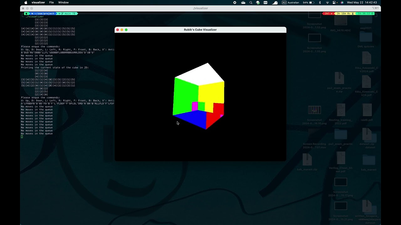 Rubik's Cube Solver Demo 02 (Visualizer)
