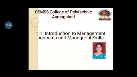 Introduction of Management Concept and Managerial skills