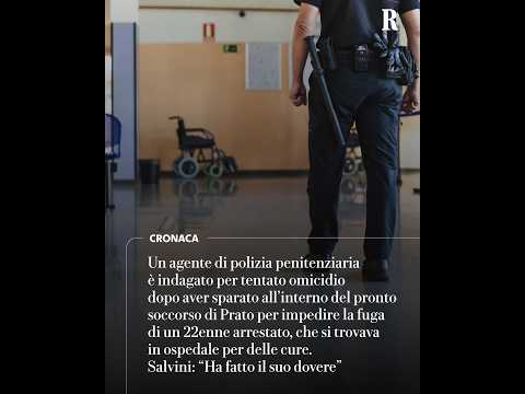 Video Spari in ospedale a Prato, agente indagato per tentato omicidio. Salvini: Ha fatto il suo dovere