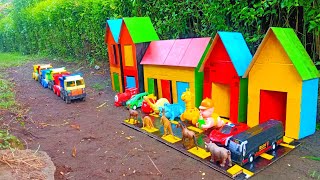 Truk Oleng mengangkut Kuda,badak,alosaurus,kambing,brontosaurus,bus polis,ikan169@AyamSaipul