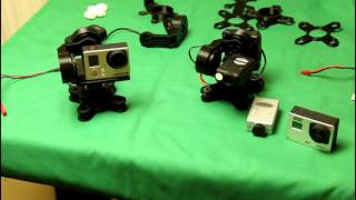 3D printed 2 or 3 axis brushless gimbal for Gopro or Mobius