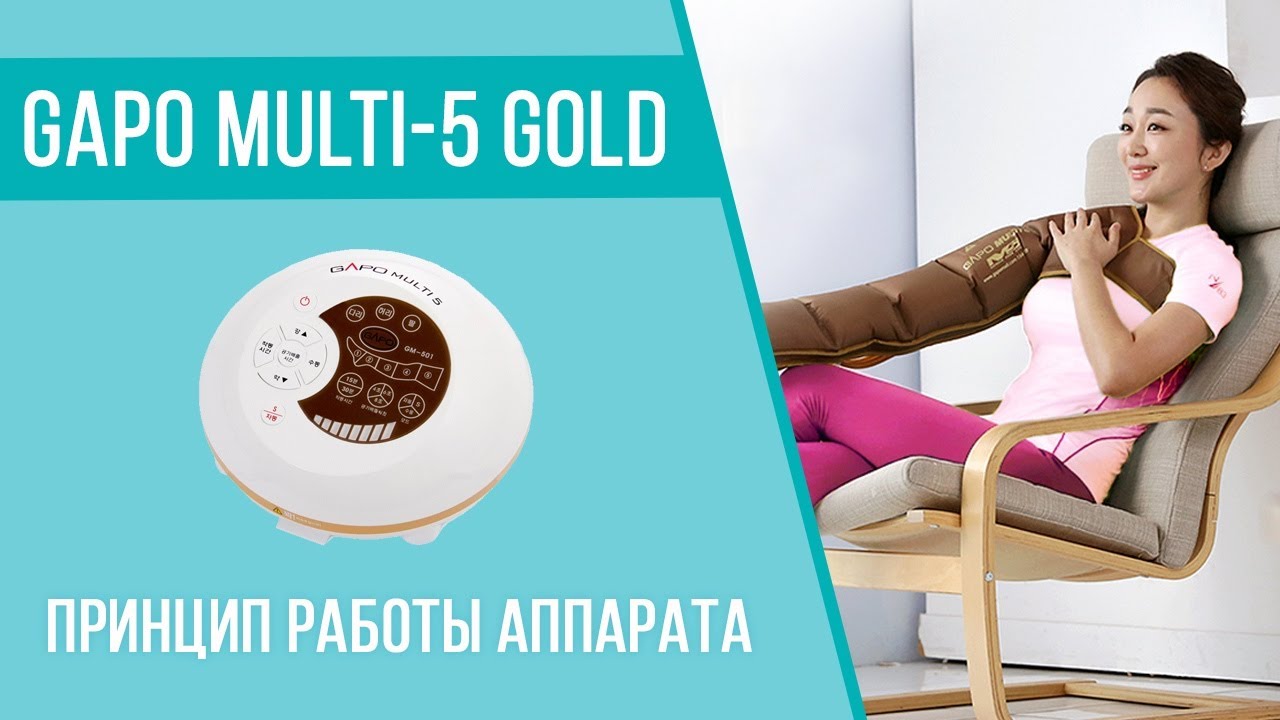 Новинка 2016 года! Gapo Multi-5 GOLD! Принцип работы аппарата для лимфодренажа и прессотерапии