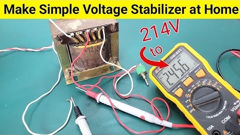 How to make Simple AC Voltage Stabilizer 220 to 230 | AC Stabilizer | step up transformer ac
