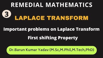Laplace Transform | Remedial Mathematics | first shifting property | Part 3 | #barunmaths #pharmd