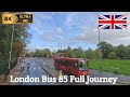 [4K] London bus ride 2023 | double decker bus route 85 Kingston to Putney Bridge