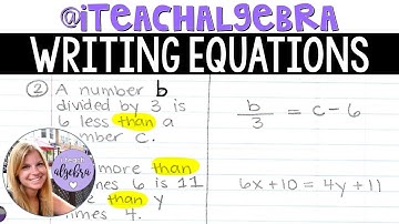 Algebra 1 - Writing Equations & Consecutive Integer Equations
