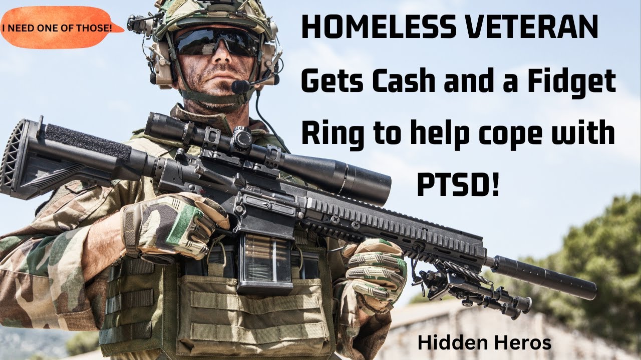 Mystery: Homeless Veteran 11 Bravo's Cash & Fidget Ring! | Hidden Hero!