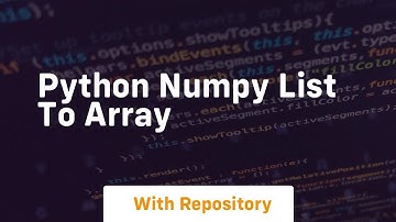 python numpy list to array