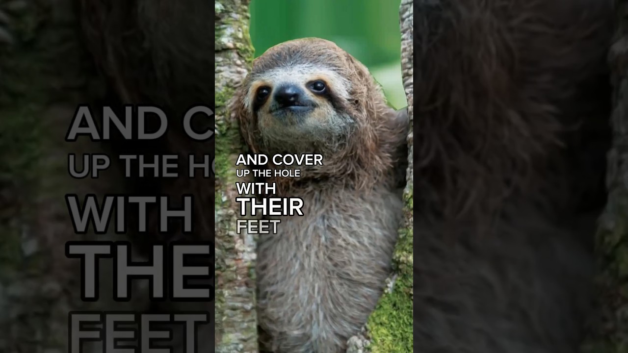Sloths only poop once a week 
