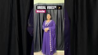Designer Purple Anarkali 😍 | Wedding Perfect Look | Budget Luxury #meeshofinds #fashion #shots