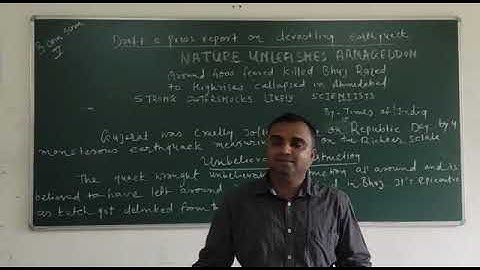 Bcom sem5 Topic: press report on earthquake