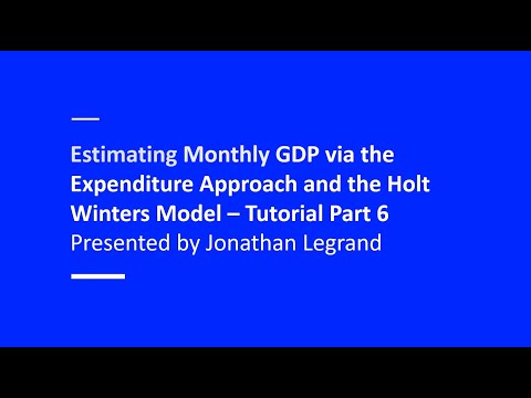 Tutorial Python Finance 1.6 - Monthly GDP Estimation via Expenditure - Holt Winters Model Part 2