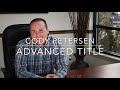Cody petersen of advanced title