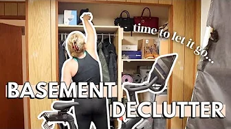BASEMENT DECLUTTER 🧺📁|  storage closet cleanup, paper purge & small business organization