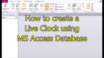 How to Create a Live Clock using Microsoft Access Database