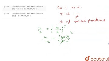 A photocell is illuminated by a point source of light kept at a distance of 50 cm. If the source...