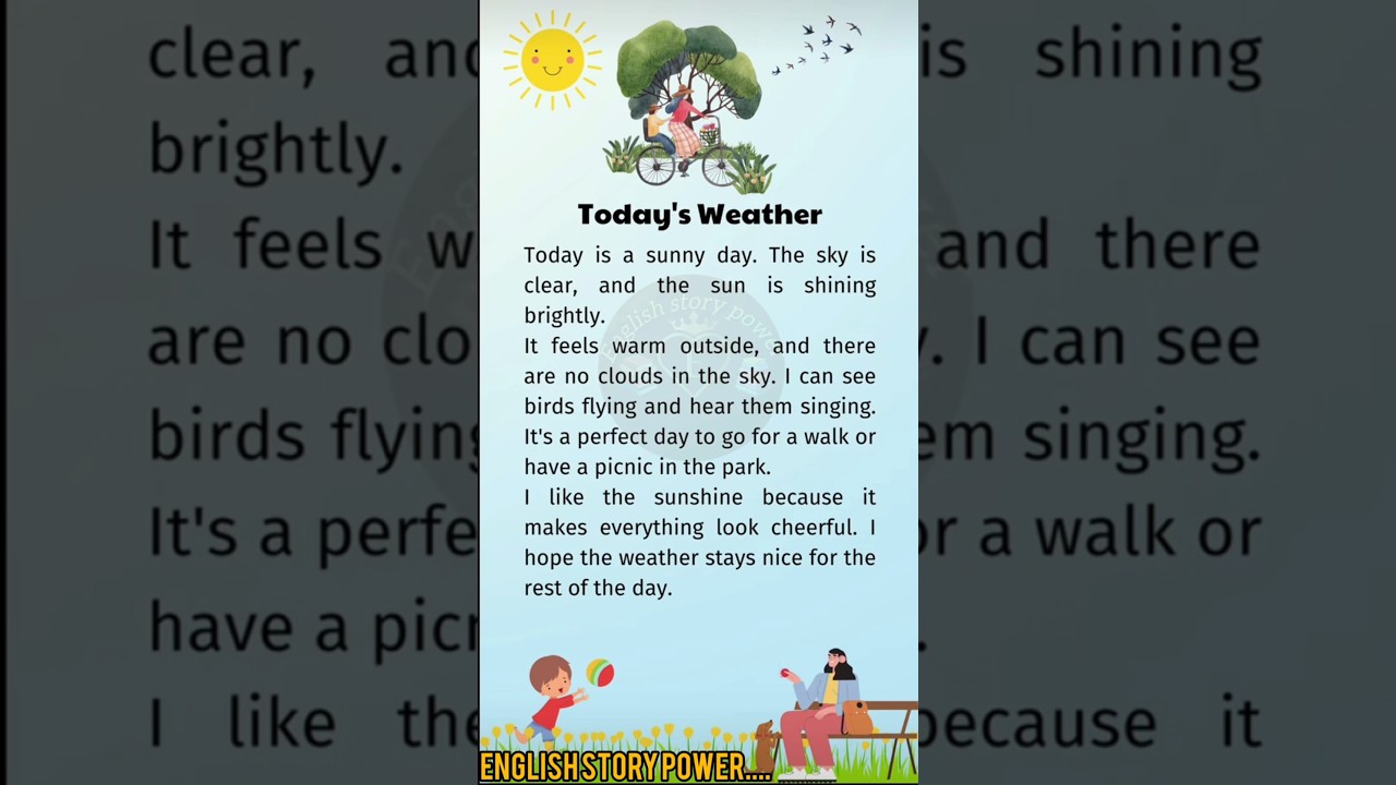 today's weather English story power English video viral 