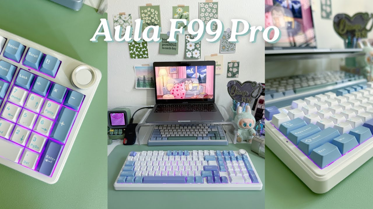 my new favorite keyboard! 🧈☁️ Aula F99 Pro Mechanical Unboxing & Review
