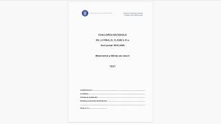 Model Evaluare Nationala 2026 - Clasa a IV-a