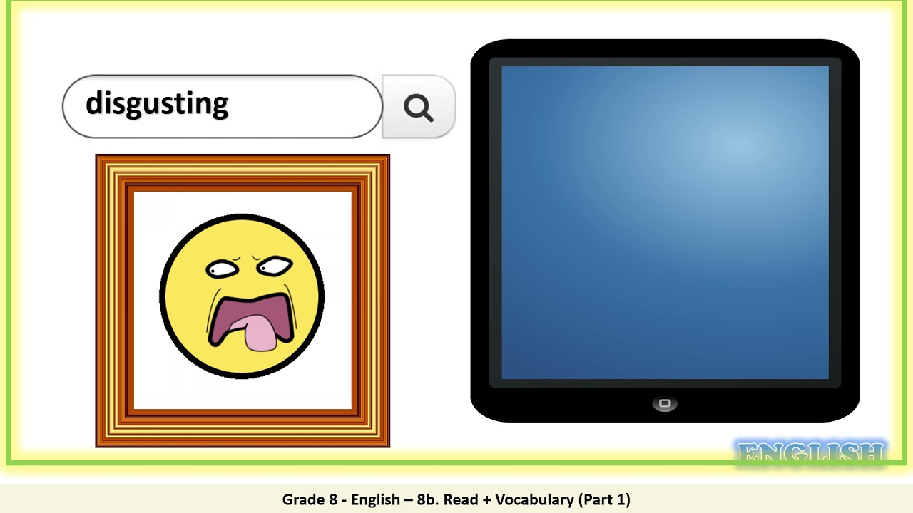 Grade 8 English 8b Read + Vocabulary Part 1 YouTube