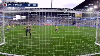 Gol de Mina Tanaka | Japona vs. Brasil | 2024 SheBelieves Cup - 9 de Abril, 2024