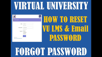How to Reset VU LMS Password | Recover VULMS Password | LMS Reset Password | Reset LMS Password