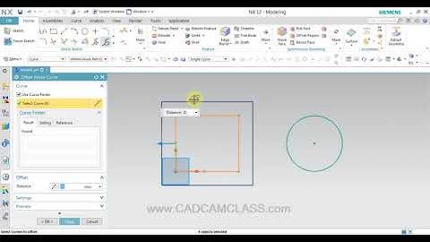 NX   OFFSET MOVE CURVE COMMAND IN NX