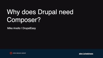 Why does Drupal need Composer?