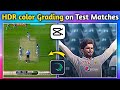 .r color grading on test matches   cricket editing