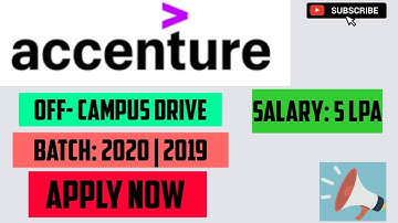 Accenture Recruitment Drive 2021 | Hiring for Freshers | Salary 5LPA | Apply Now | Off Campus Jobs