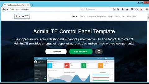 Instalação Bootstrap Admin Template - AdminLTE