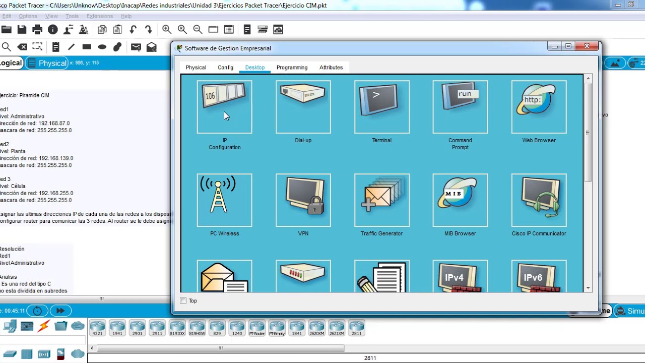 TCP/IP Ejercicio Piramide CIM - YouTube
