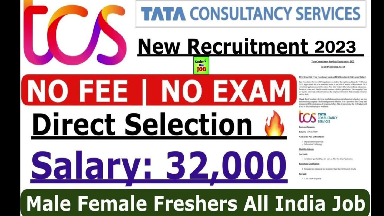 TCS jobs | TCS new recruitment 2023 | new job vacancy |